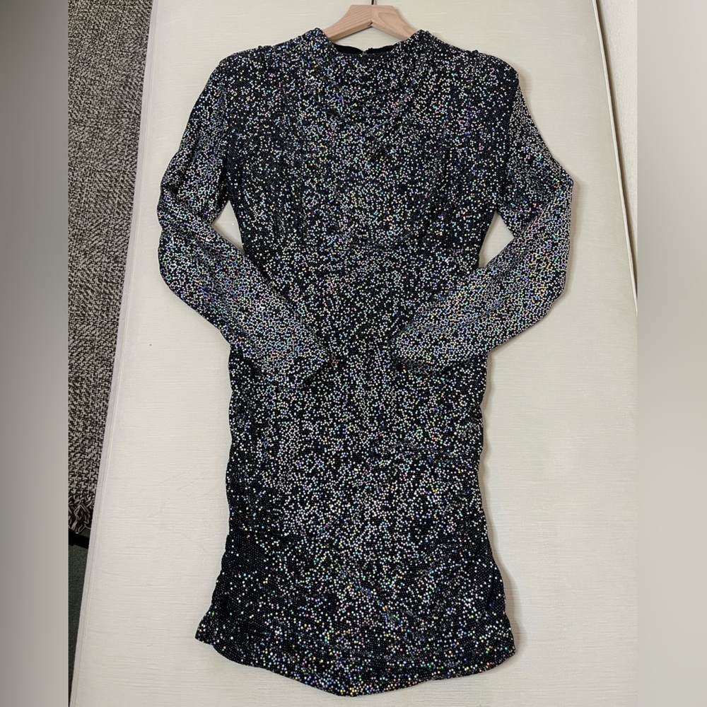 Alexia Admor Dress - Women’s 8 Black - Silver Holographic Sparkle Sequins